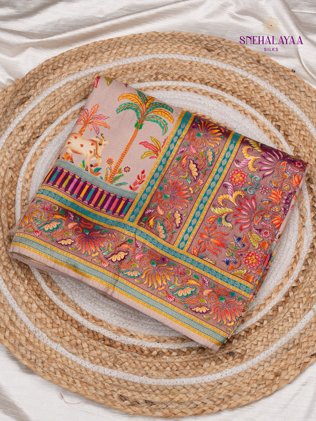 Light Pink Banaras Silk Saree