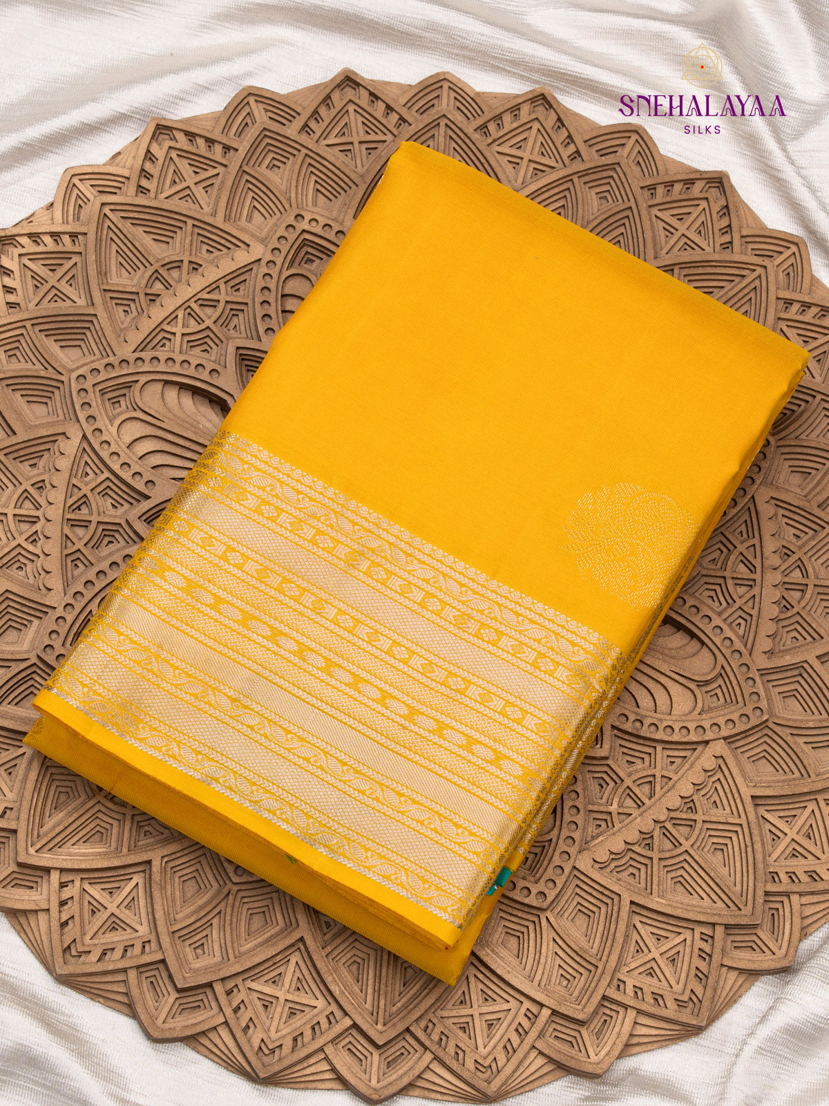 Yellow Kanjivarm Silk Saree
