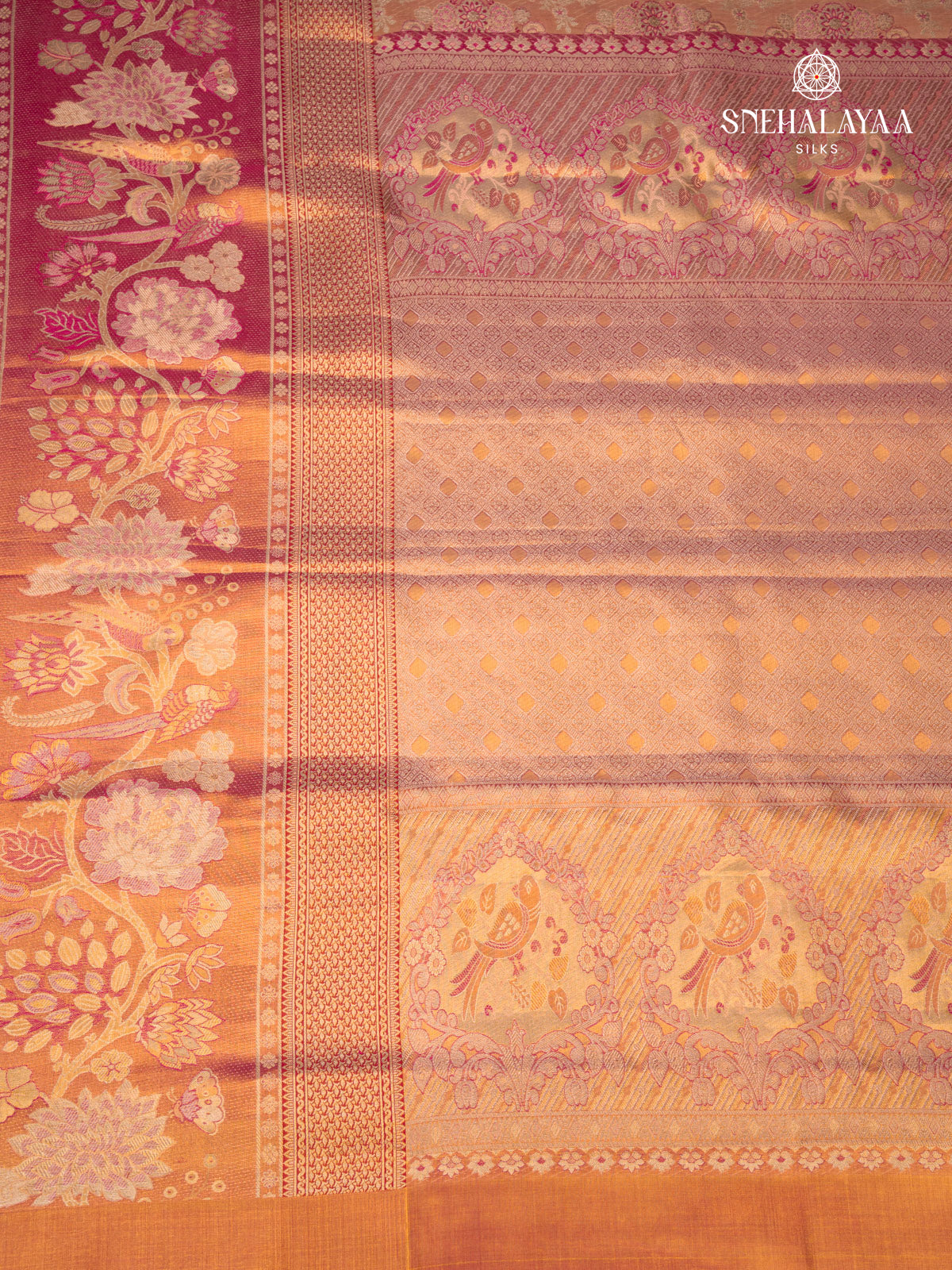 Gold Kanjivaram Silk Saree