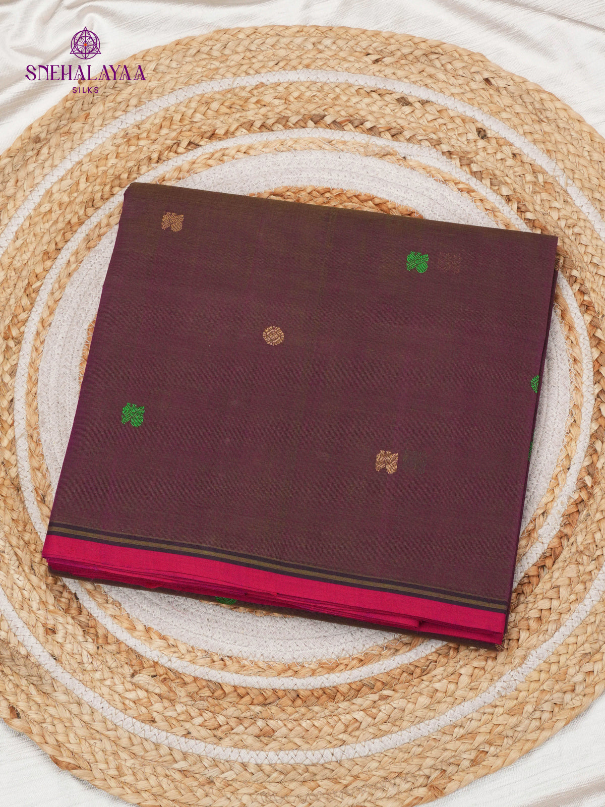 Purple Venkatagiri Cotton Saree