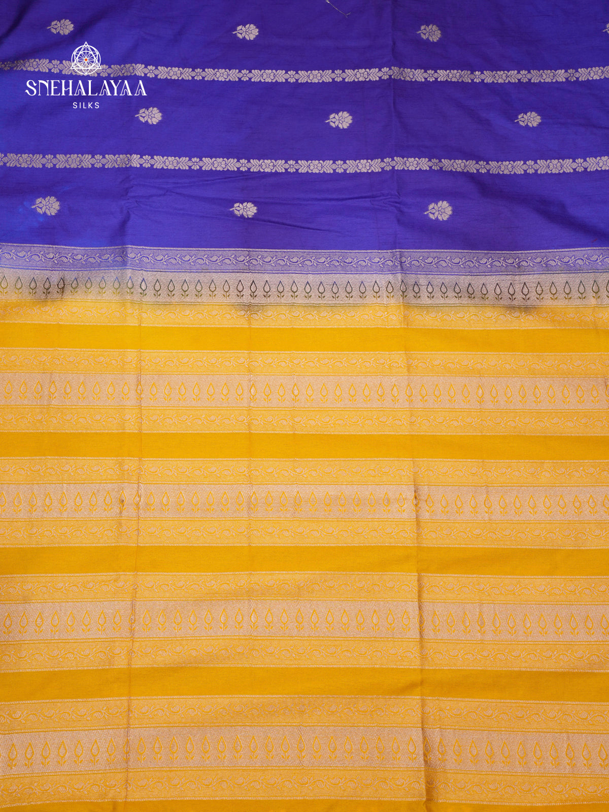 Royal Blue Banaras Dola Silk Saree