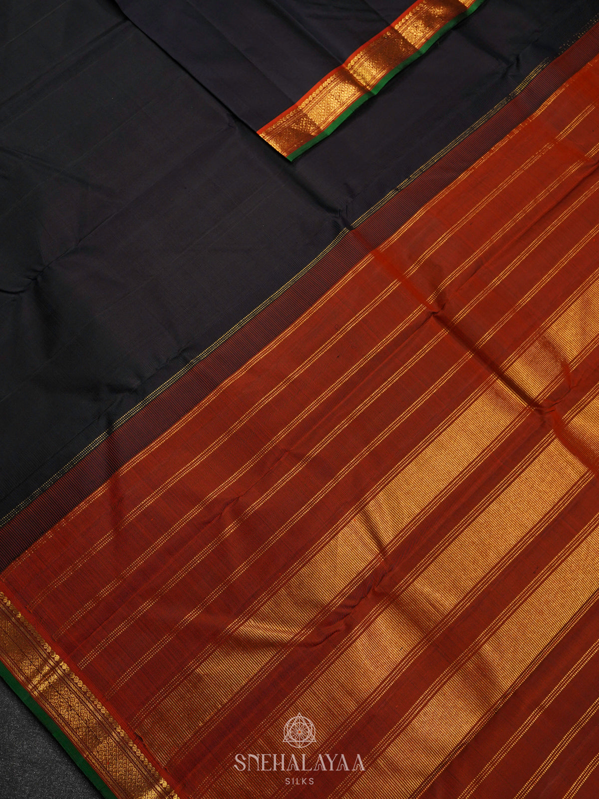 Black Kanjivaram Silk Saree