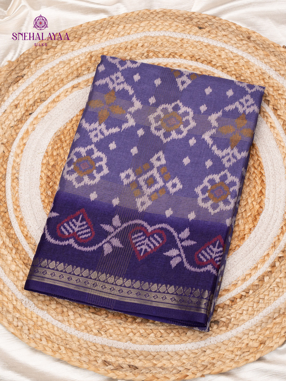 Indigo Blue Dola Silk Saree