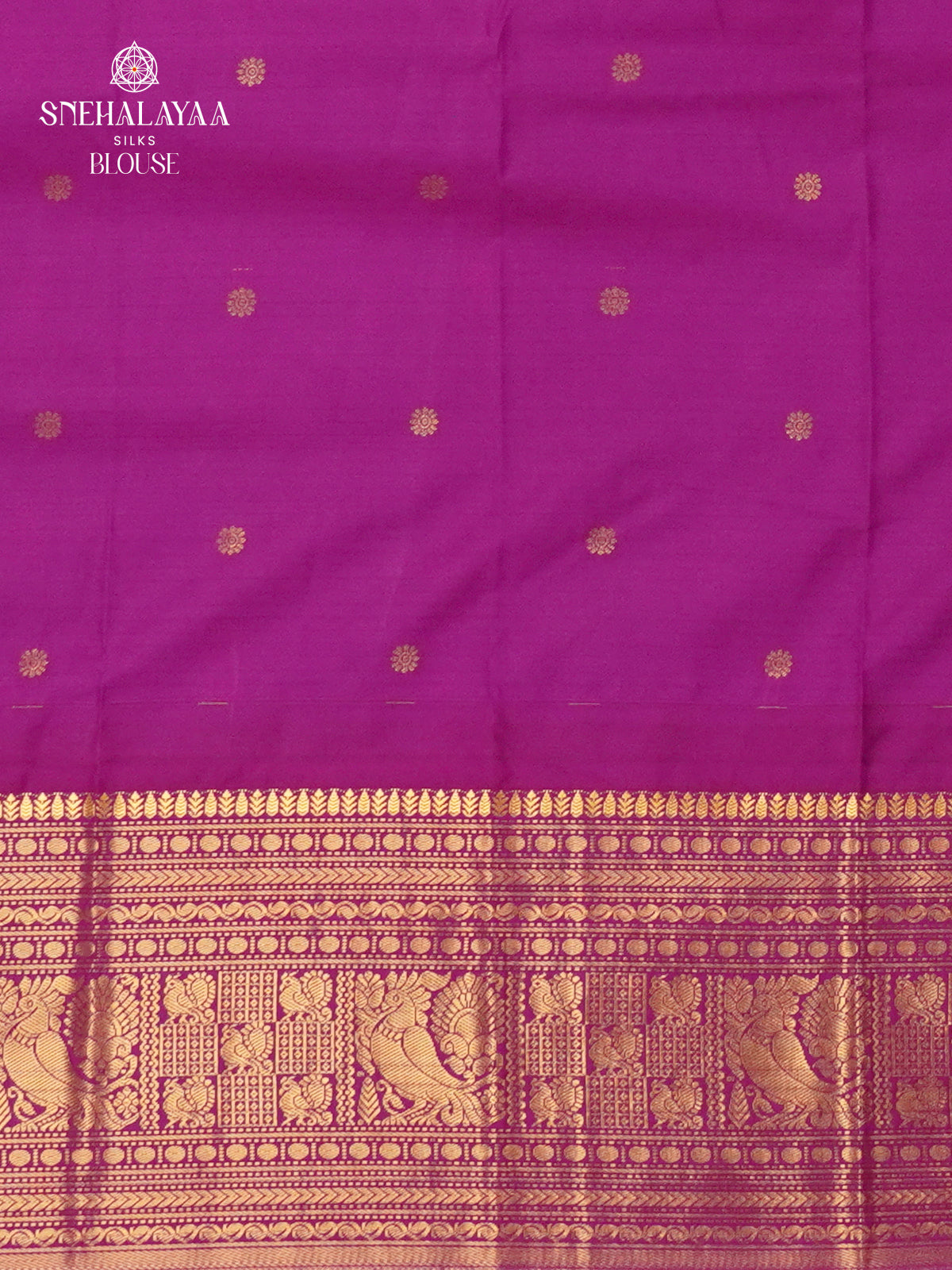 Teal Blue Gadwal Silk Saree