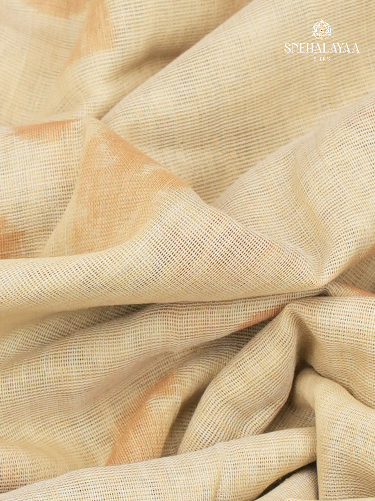 Cream Khadi Cotton Saree