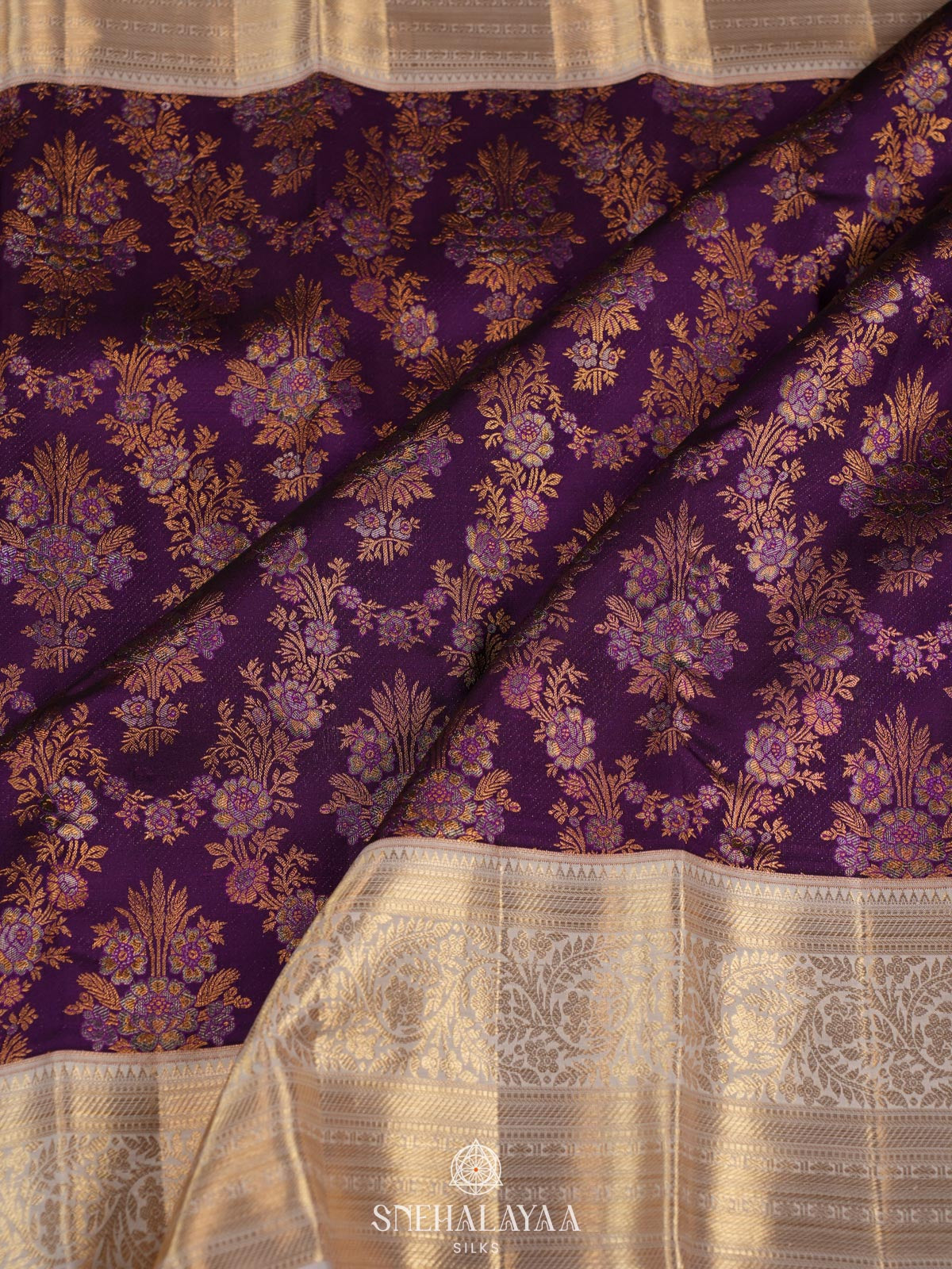 Rich Purple Kanjivaram Silk Saree