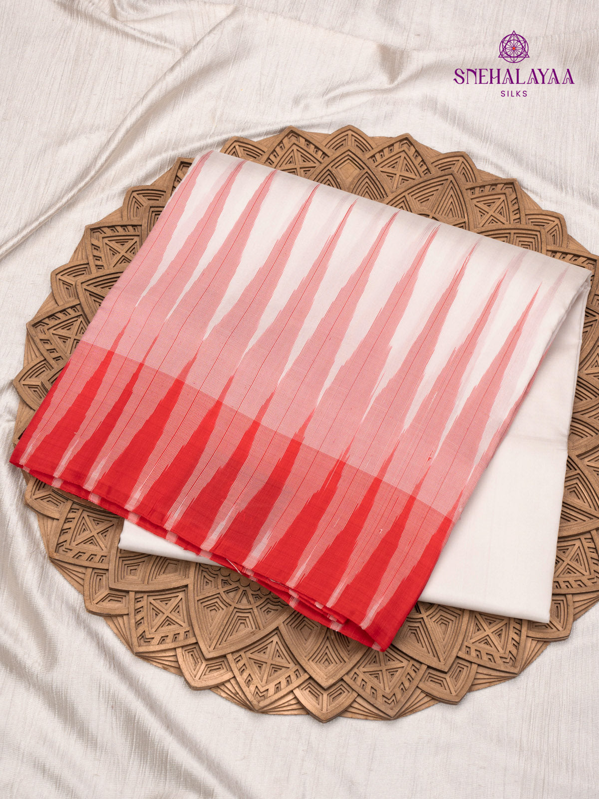 White Katan Silk Saree