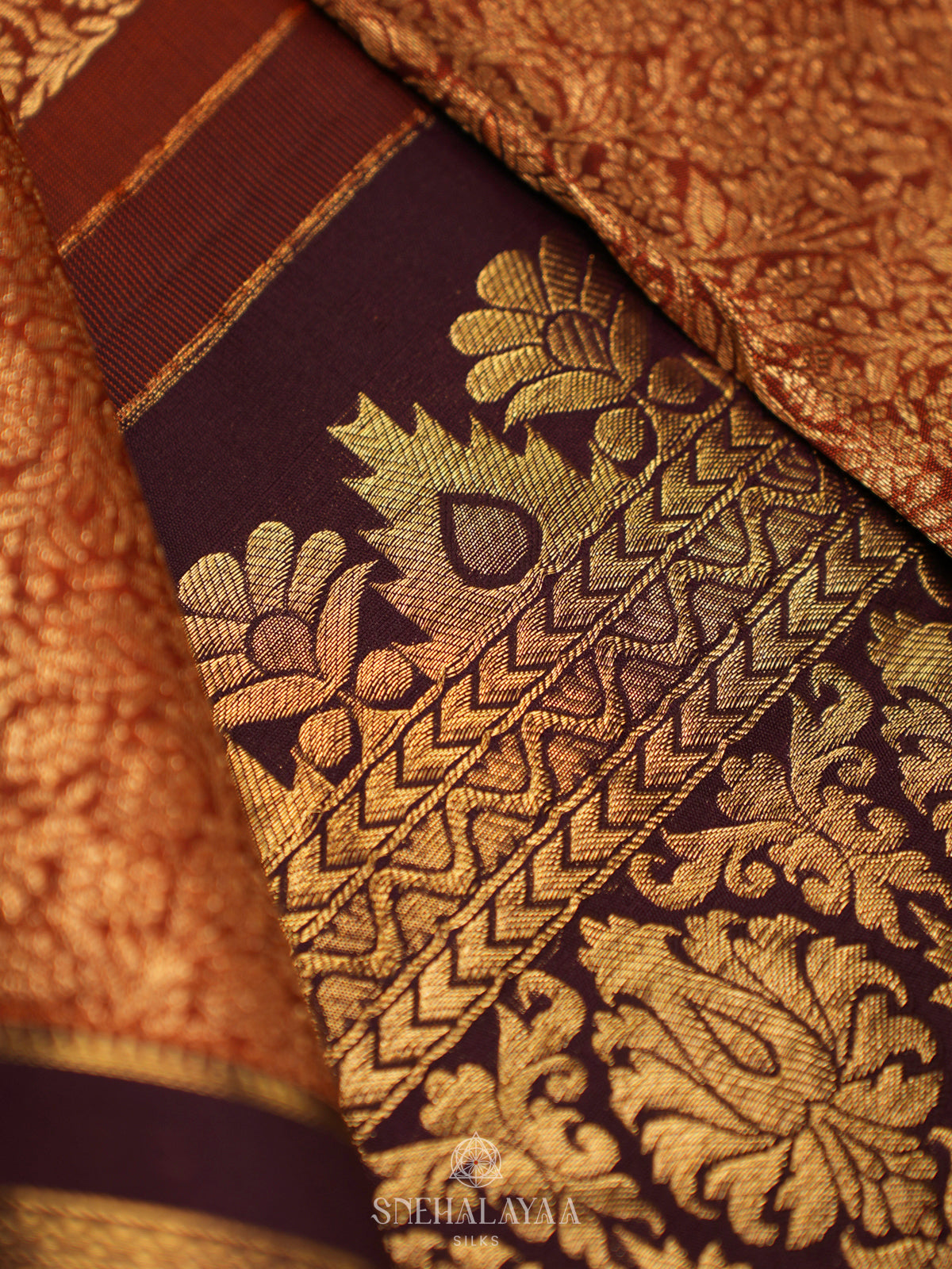 Orange Kanjivaram Silk Saree