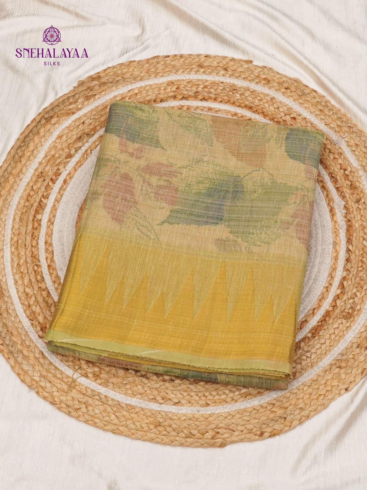 Beige Linen Tissue Saree