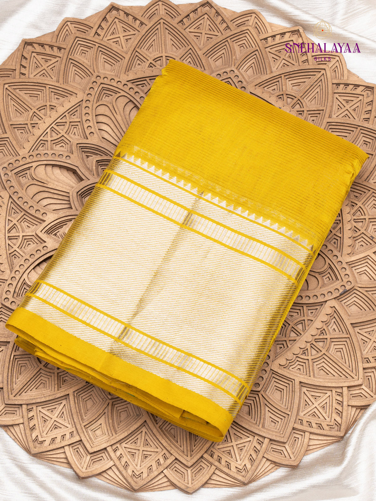 Yellow Mangalagiri Silk Cotton Saree