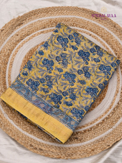 Yellow Chanderi Saree