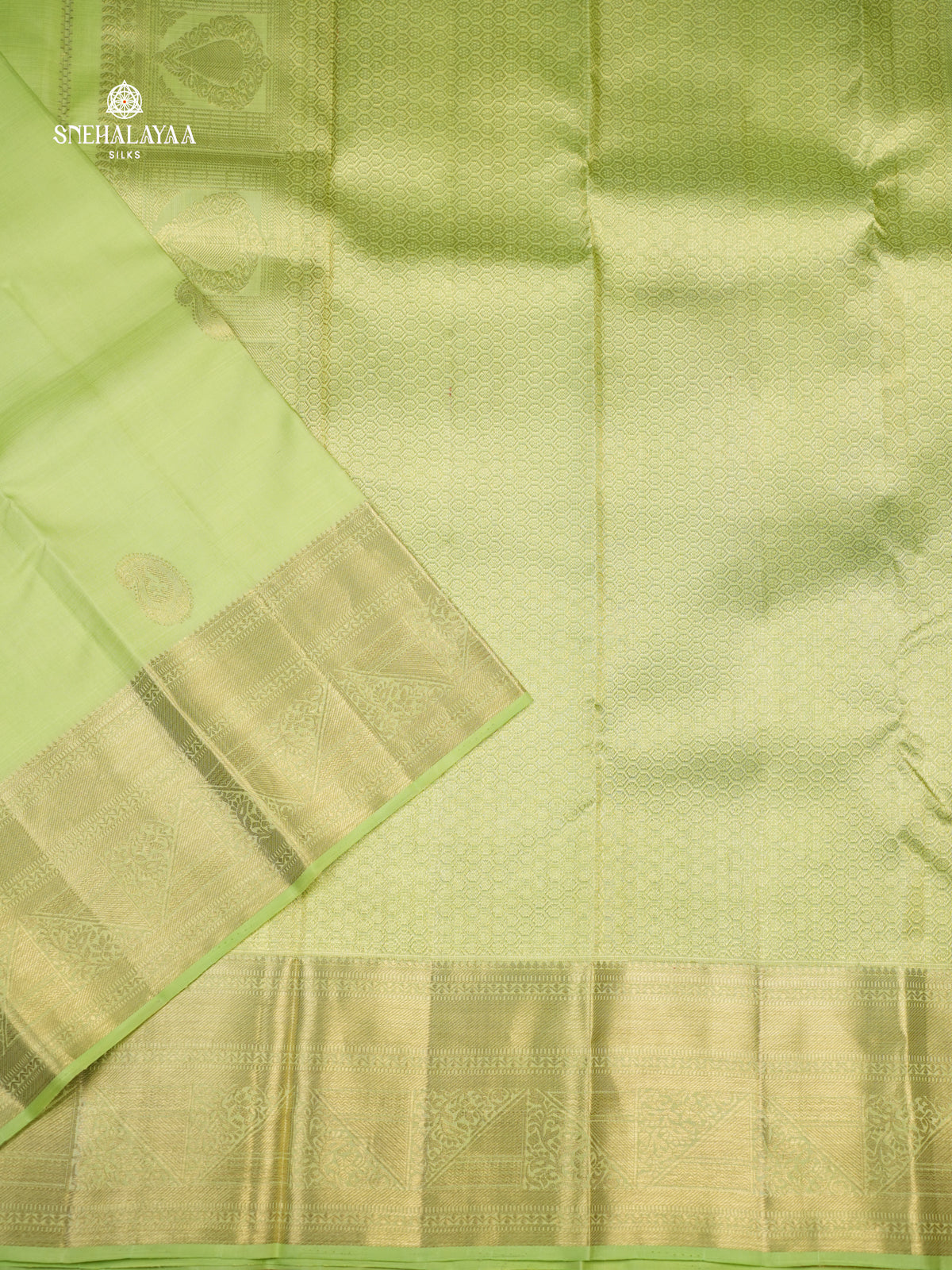 Pista Green Kanjivaram Silk Saree