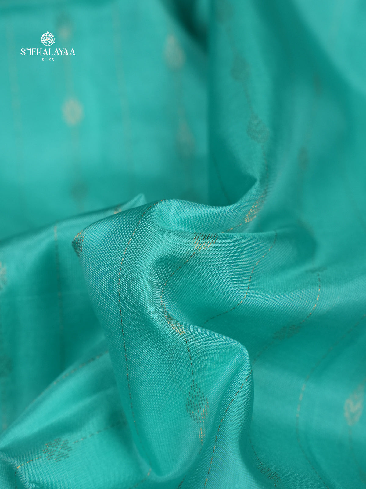 Sky Blue Borderless Kanjivaram Soft Silk Saree