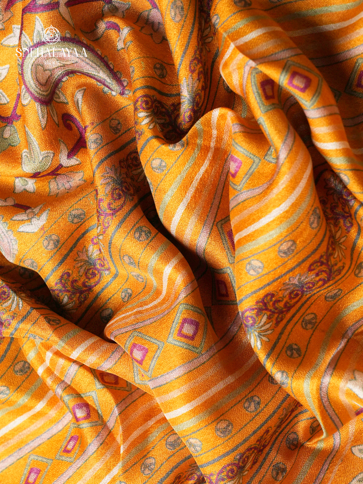 Yellow Chiffon Saree