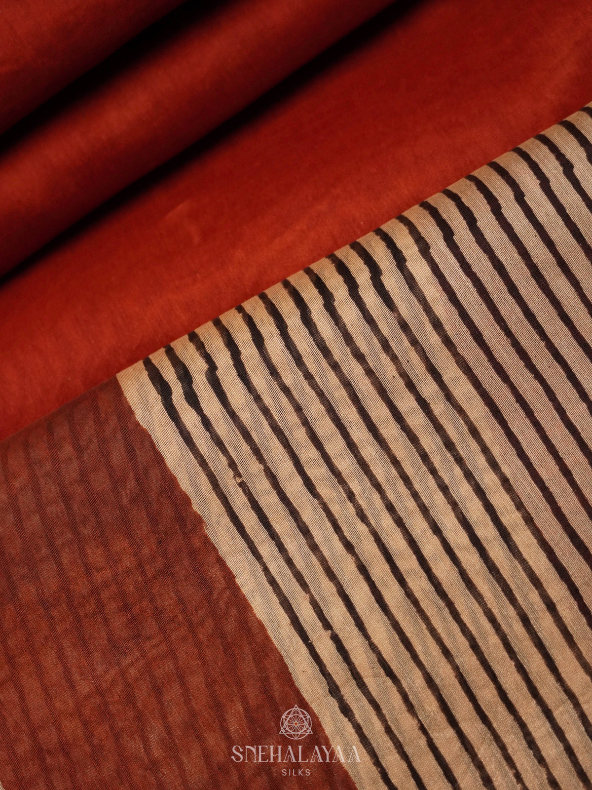 Maroon Chaqnderi Saree