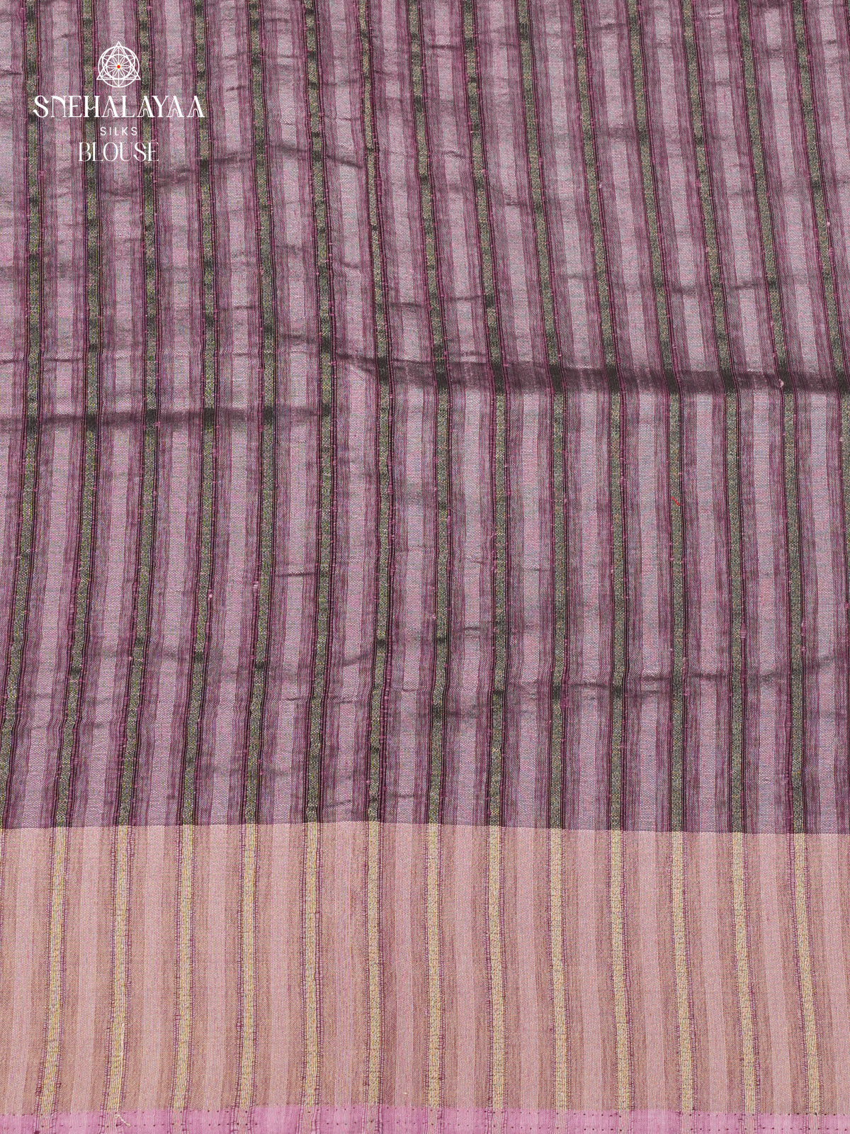 Purple Tussar Embroidery Saree