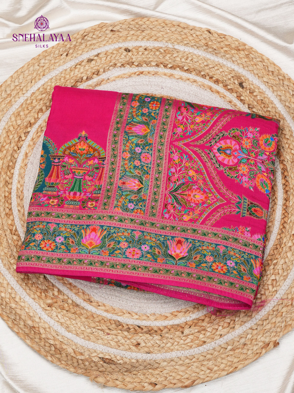 Rani Pink Banaras Silk Saree