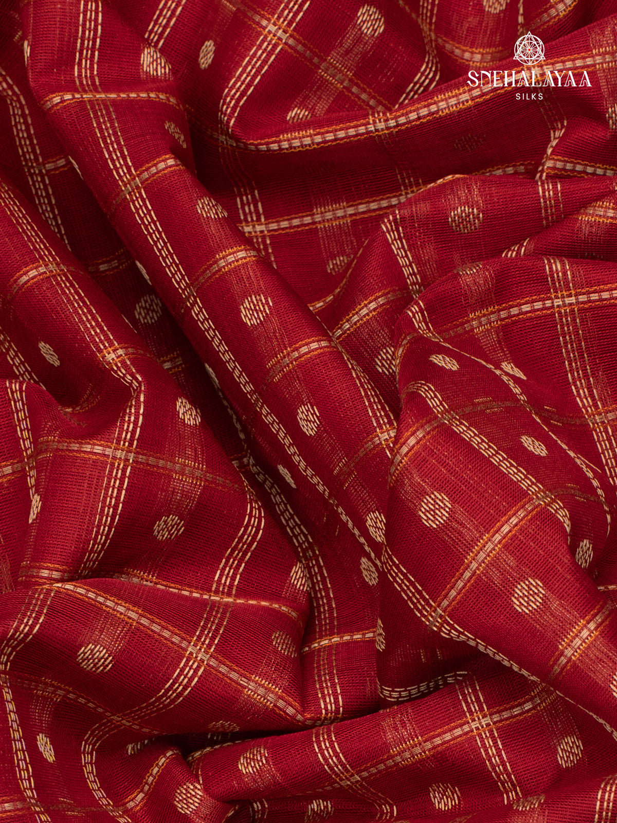 Red Kanchi Silk Cotton Saree