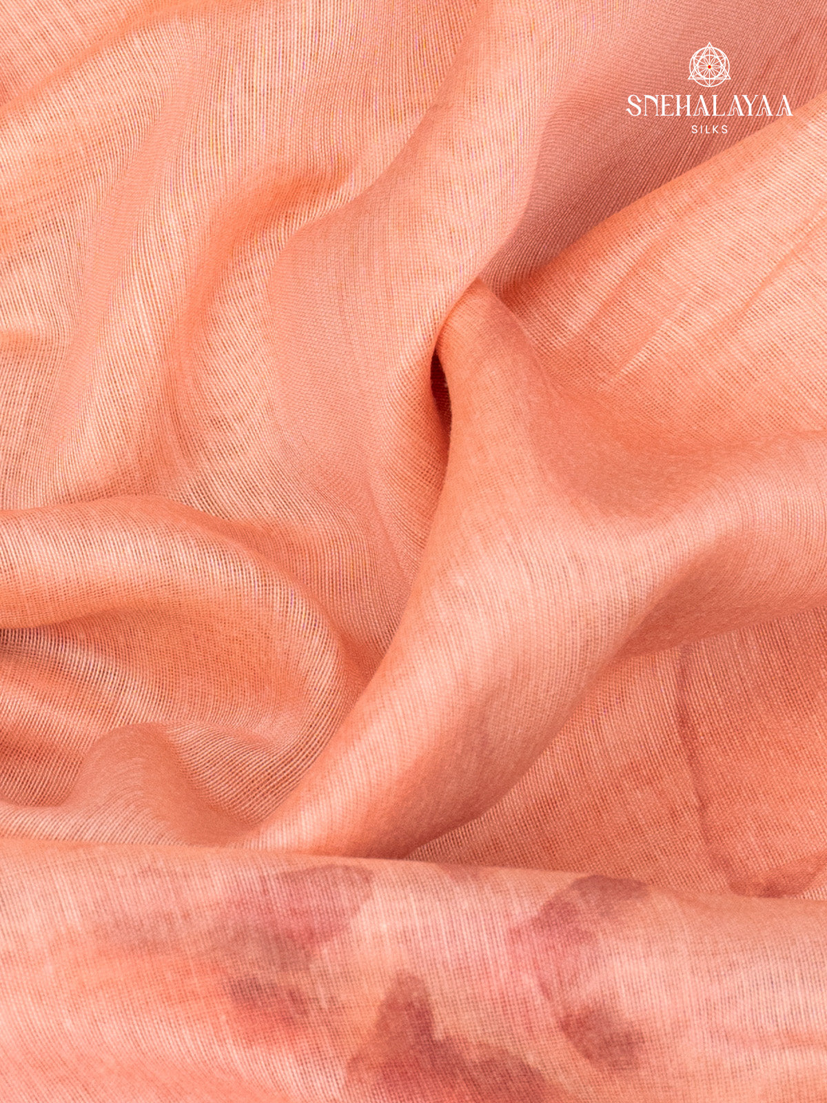 Peach Linen Saree