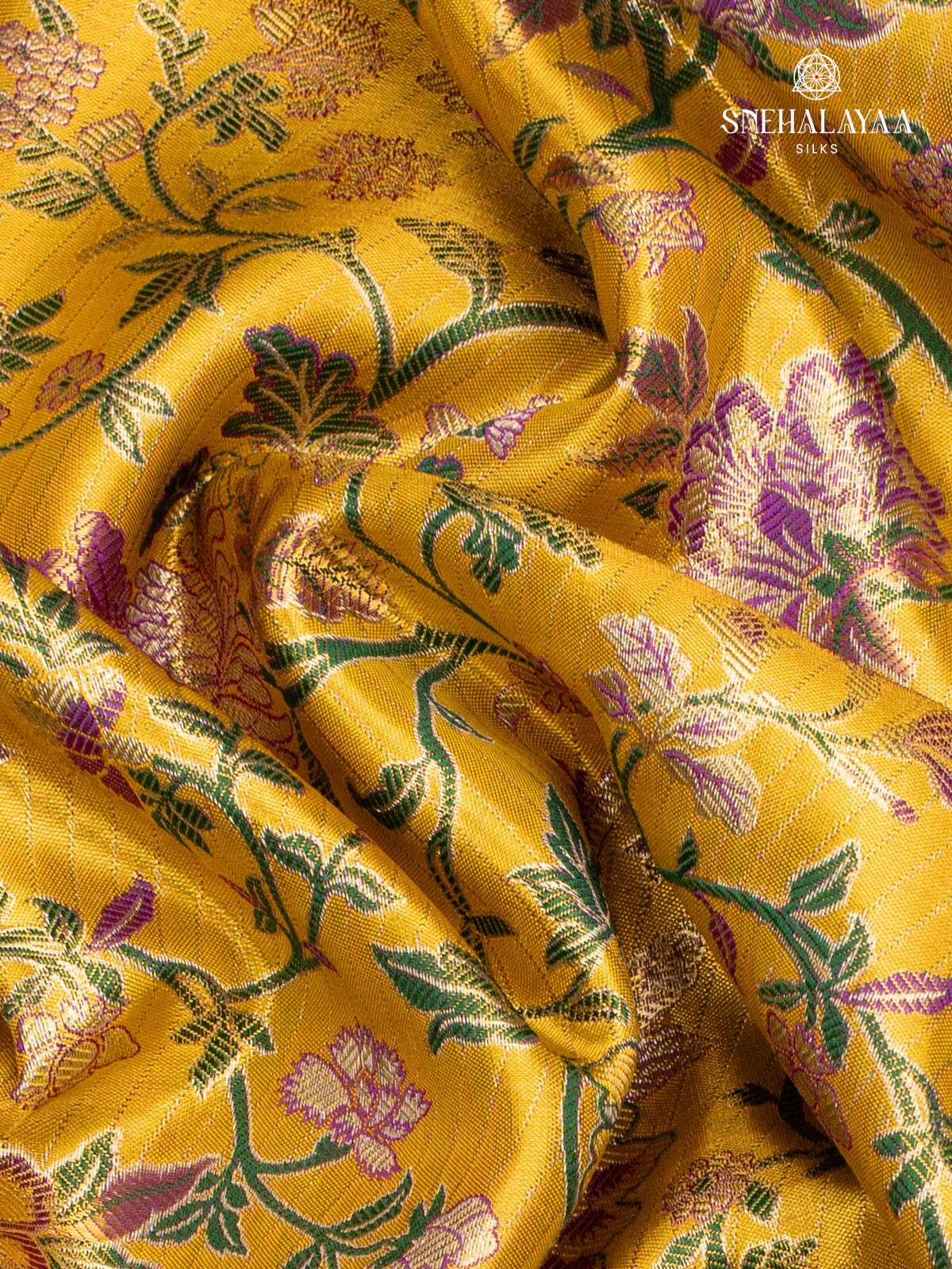 Yellow Kanjivaram Silk Saree
