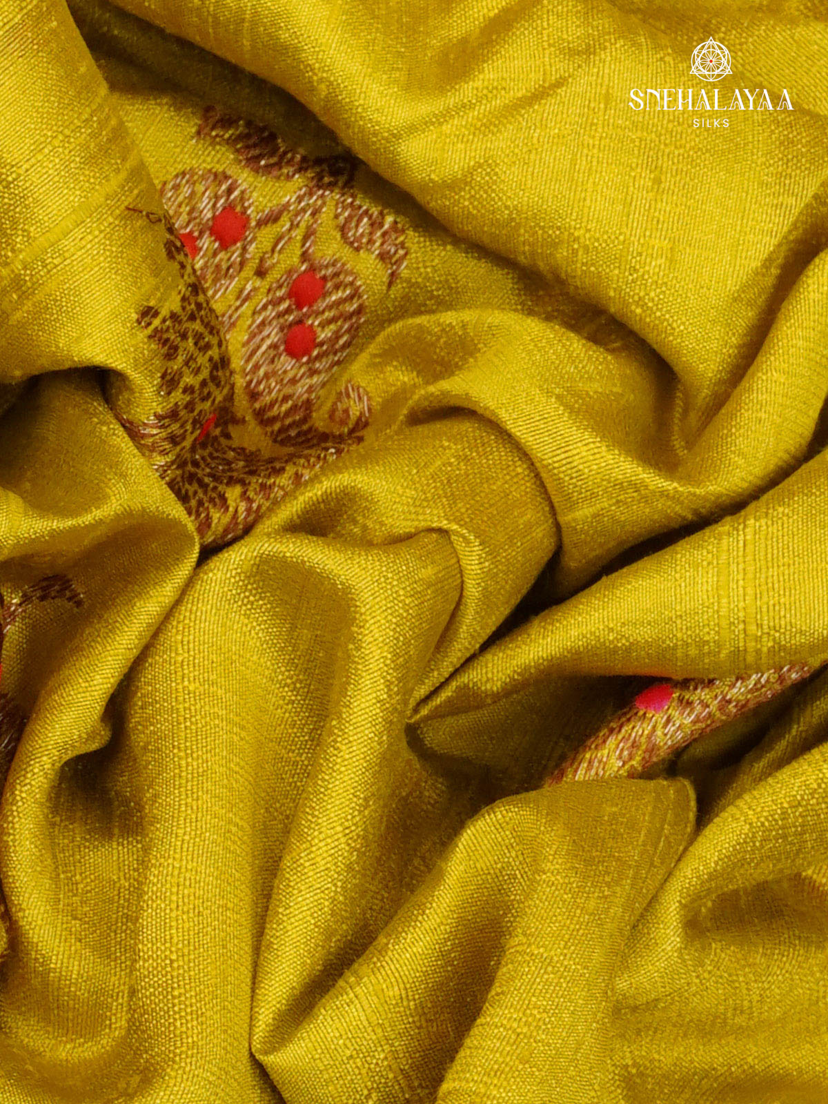 Yellow Banaras Raw Silk Saree