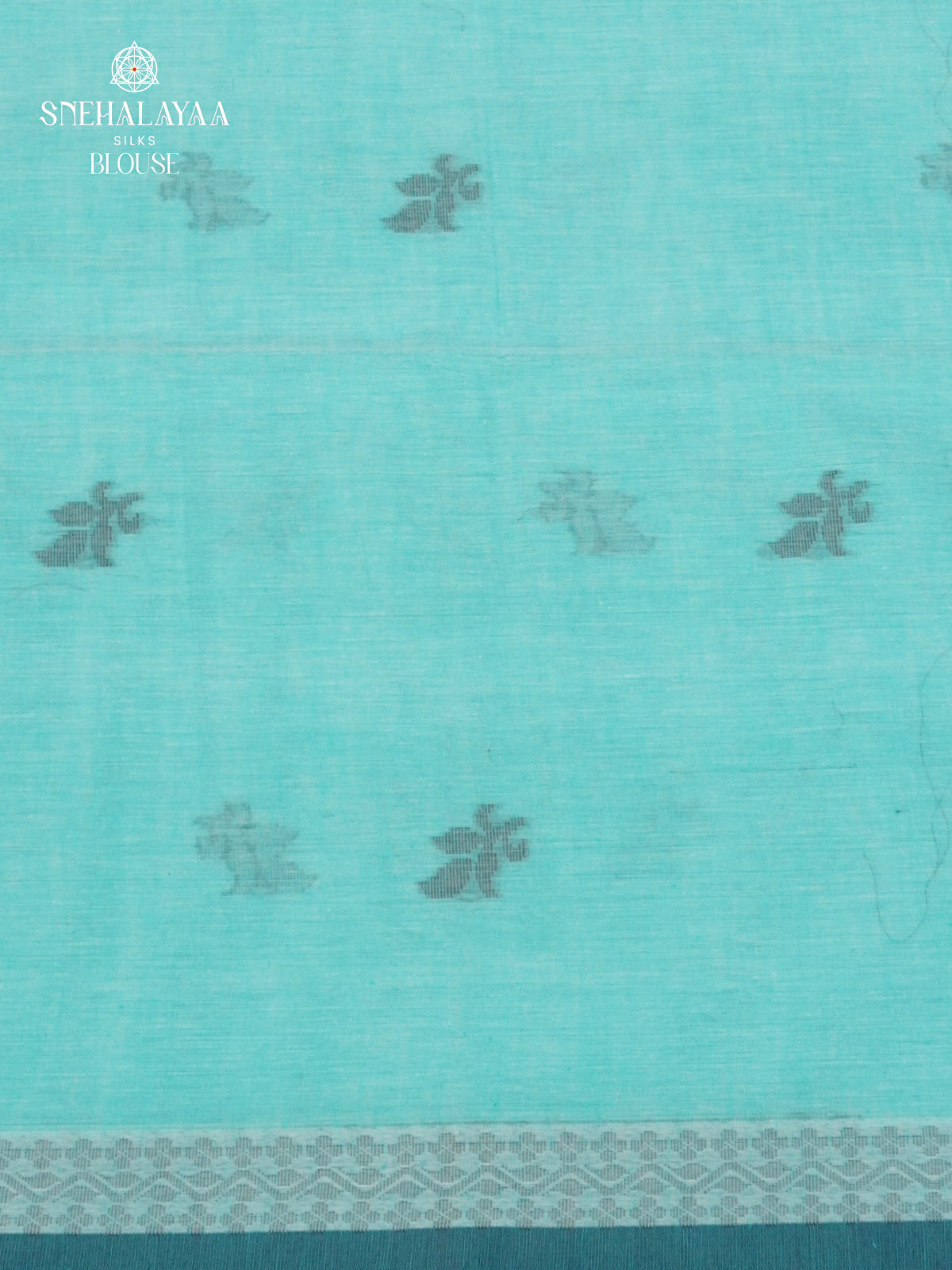 Pastel Blue Sambalpuri Cotton Saree