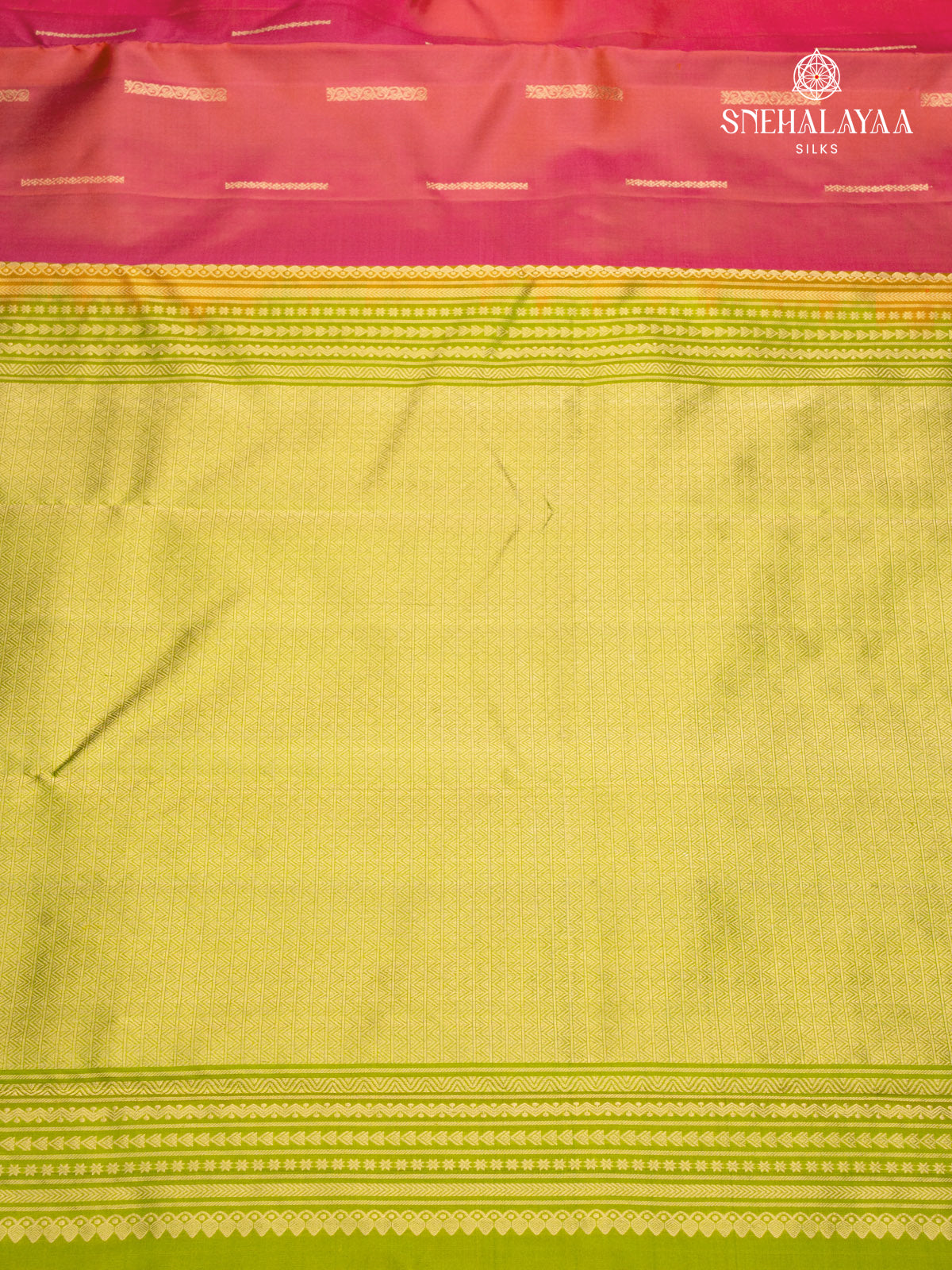 Coral Pink Kanjivaram Silk Saree