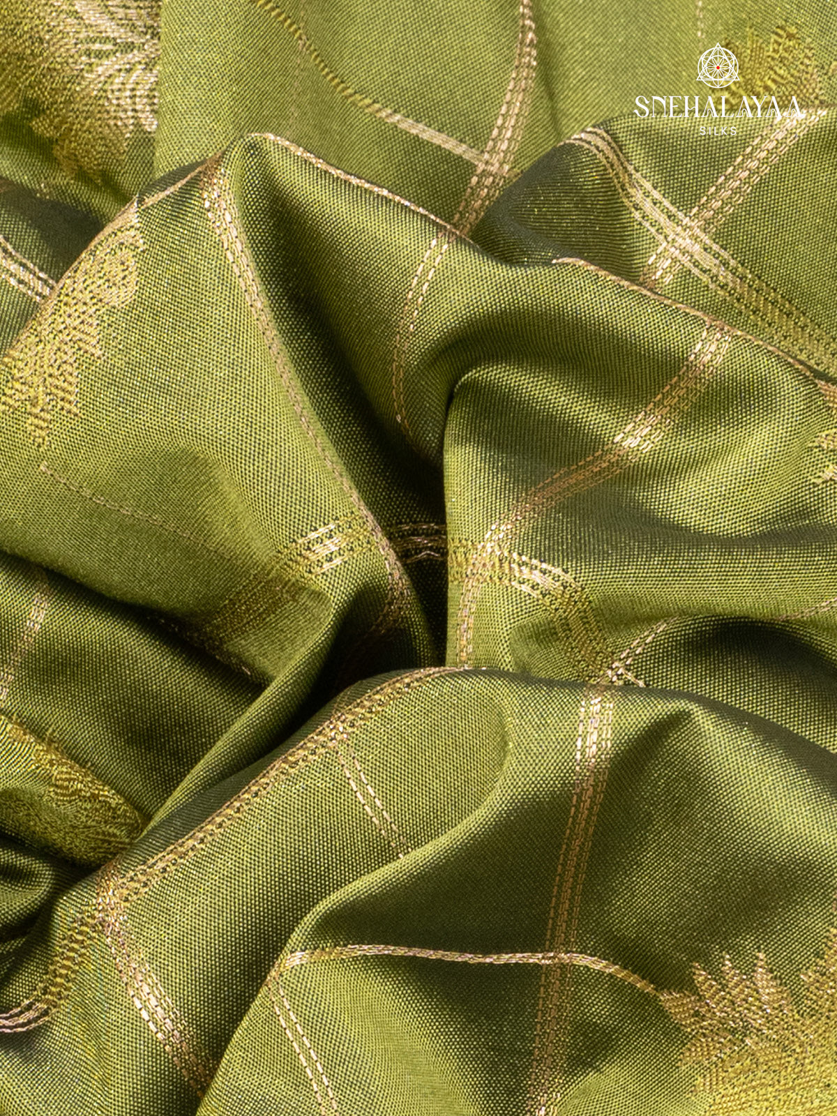 Olive Green Soft Silk Saree