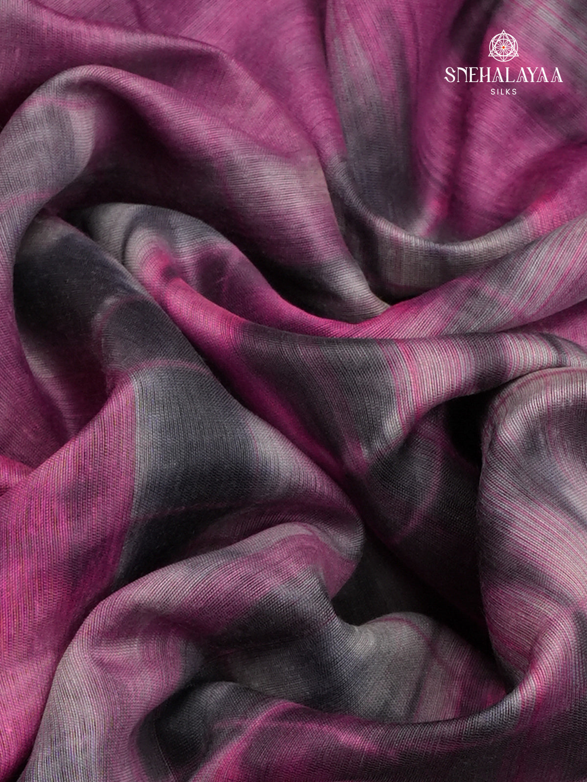 Pastel Pink Printed Linen Saree