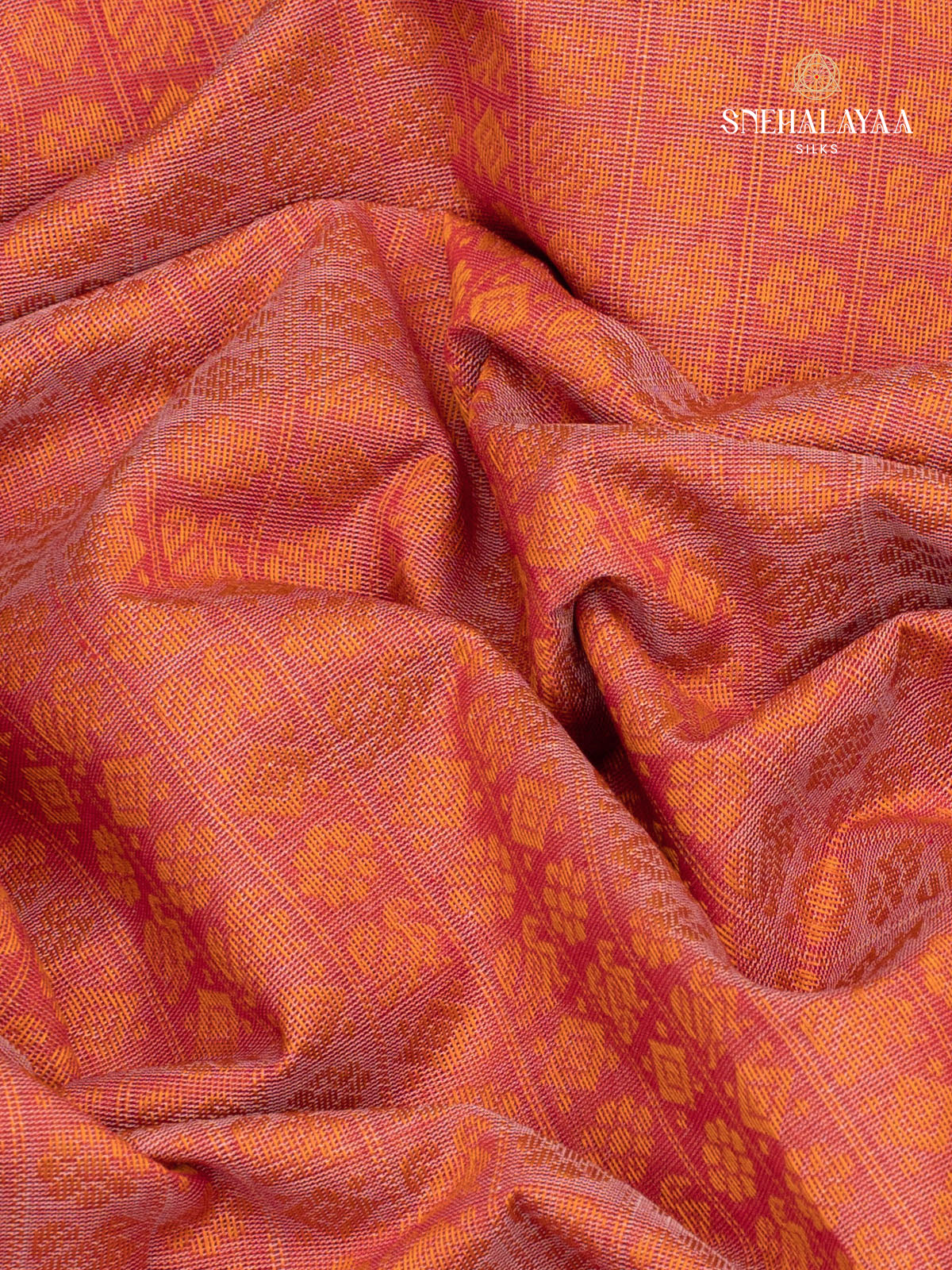 Light orange Kanchi Cotton Saree