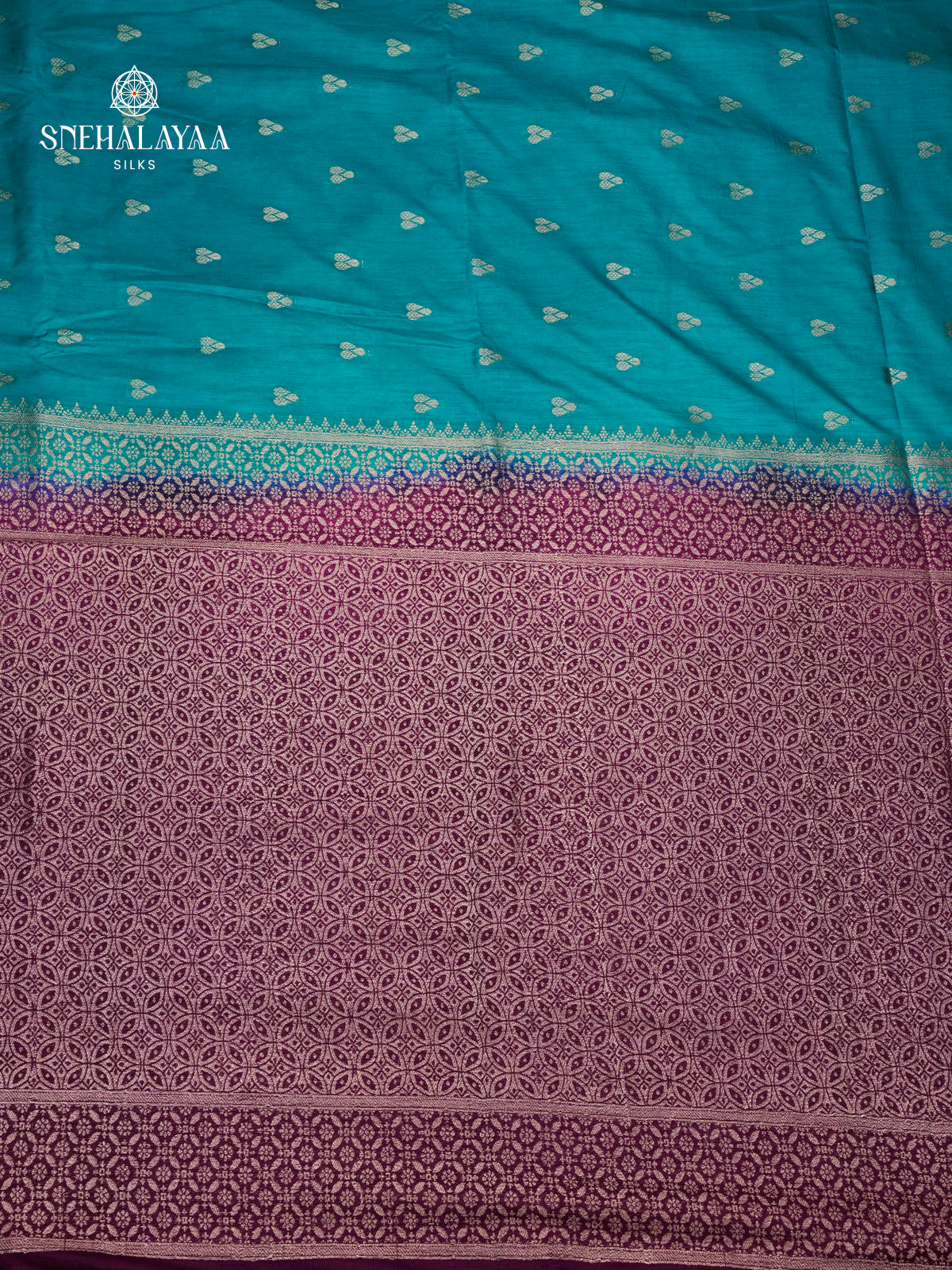 Blue Banaras Dola Silk Saree