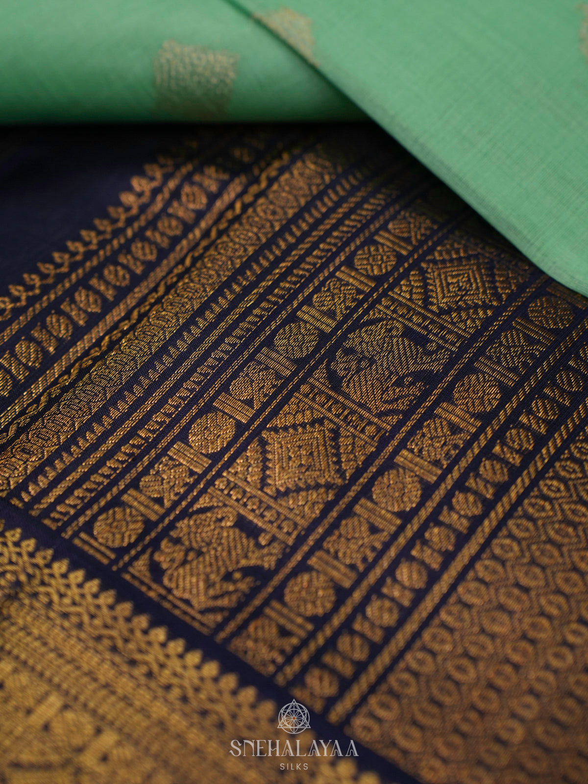Pista Green Kanchi Kora Silk Saree