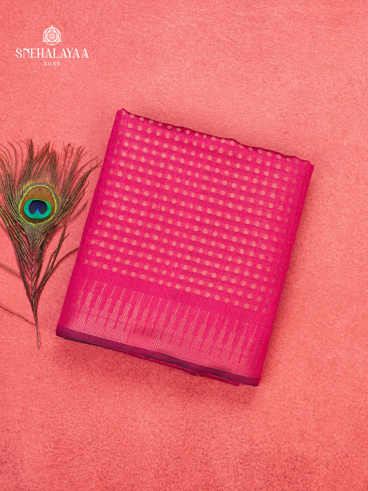 Rani Pink Dupion Silk Saree