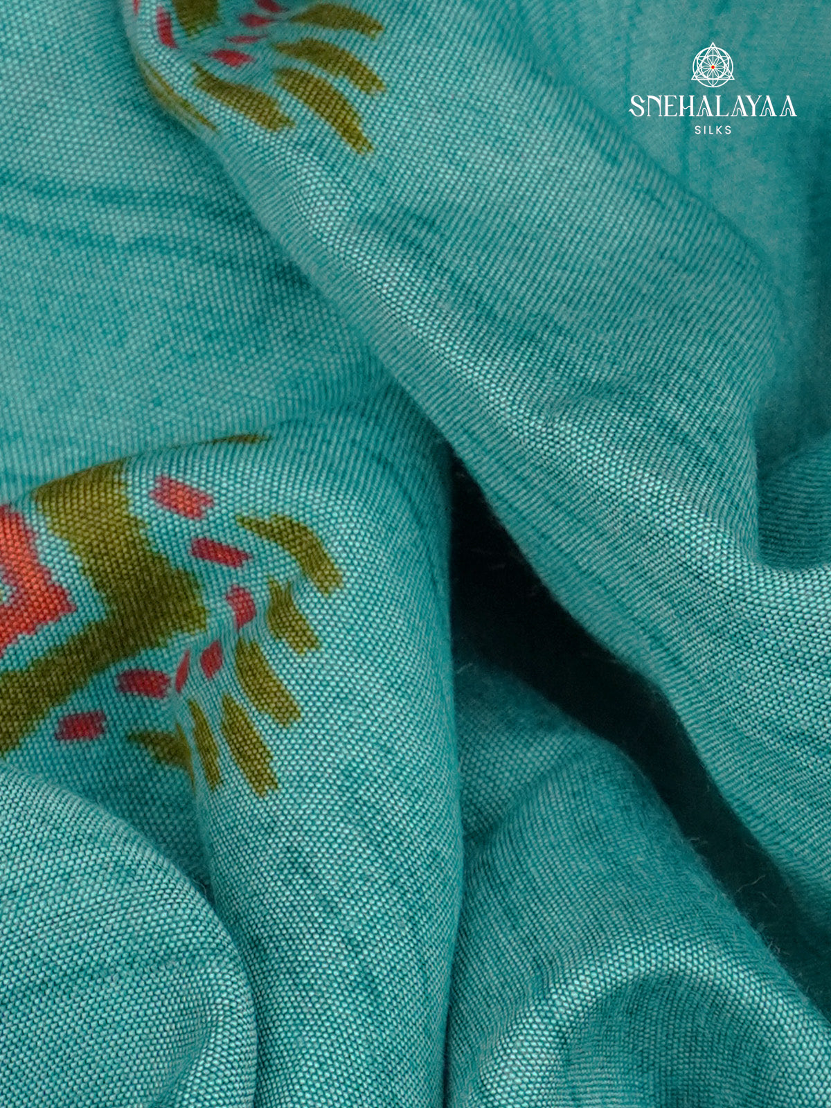 Sky Blue Munga Tussar Saree