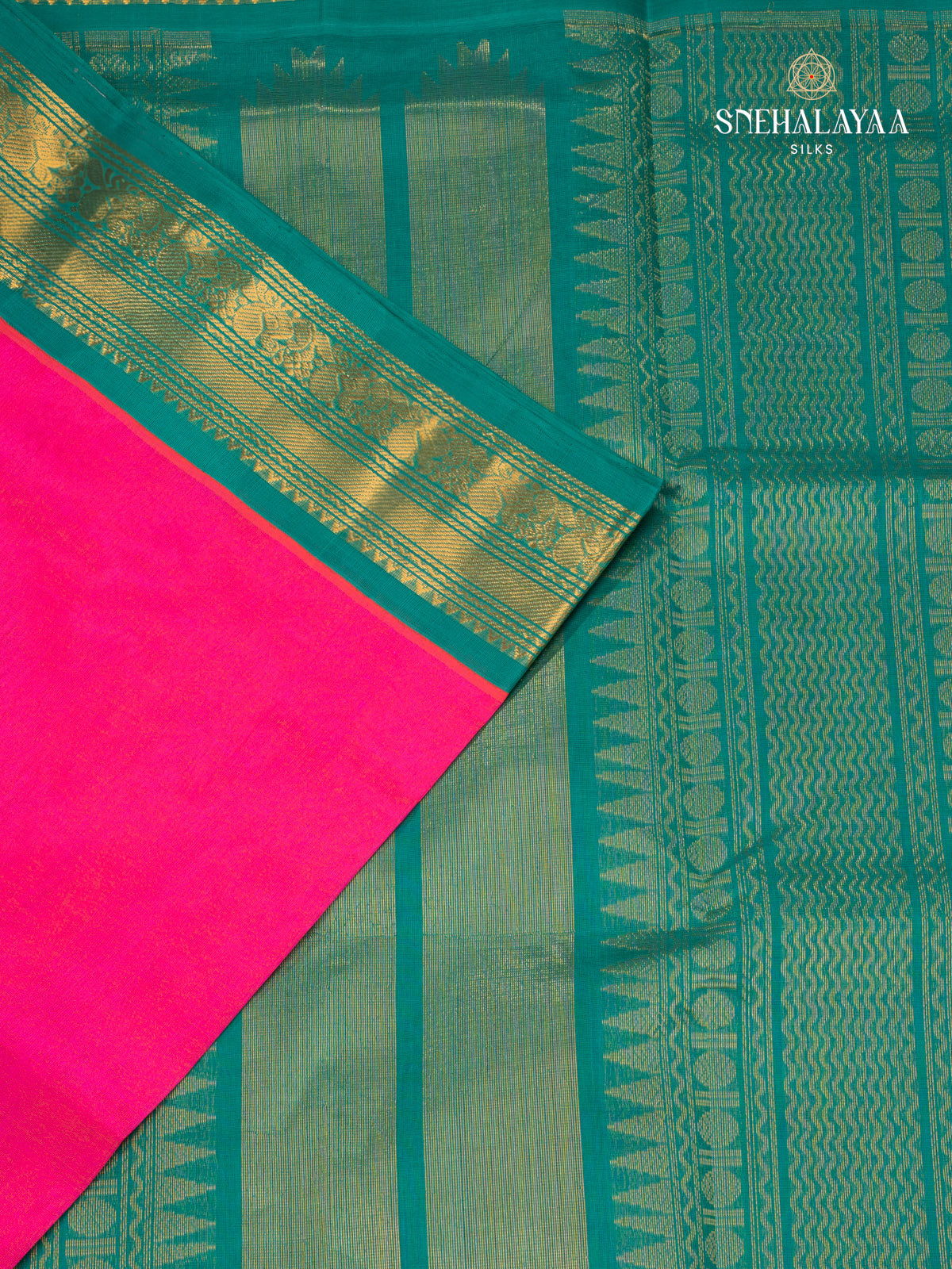Pink Kanchi Silk Cotton Saree