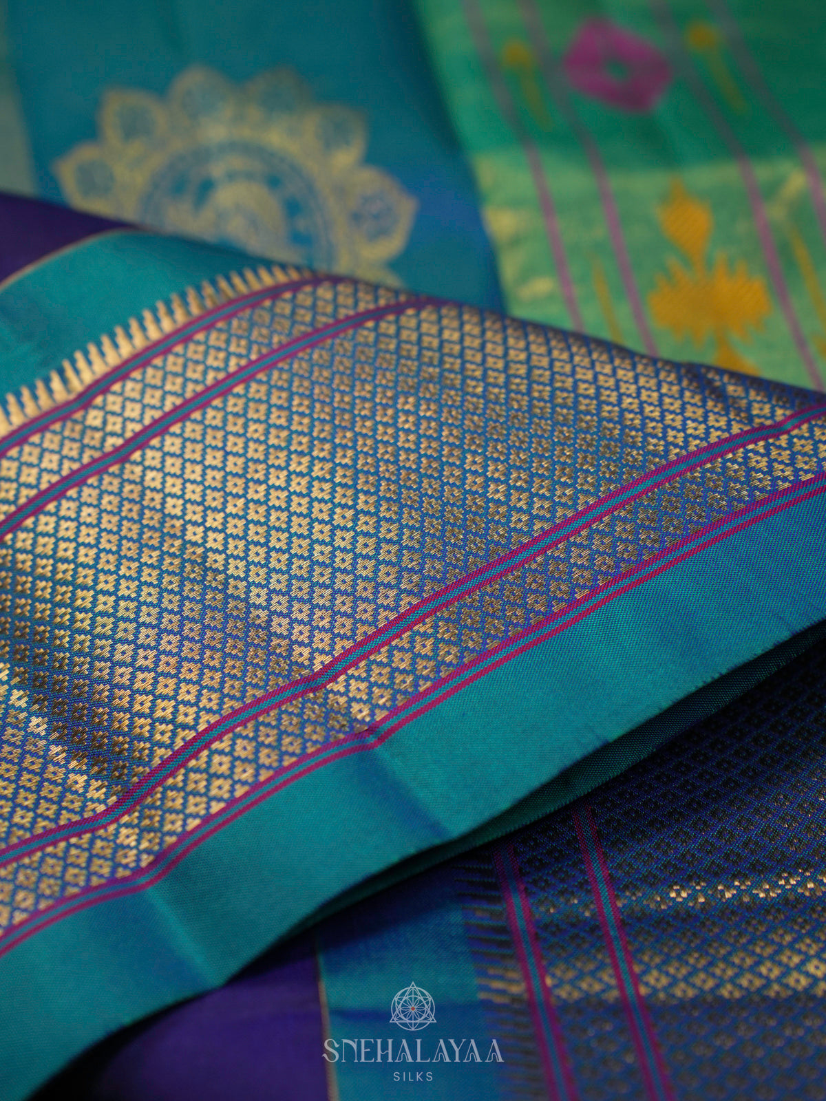 Royal Blue Kanjivaram Silk Saree