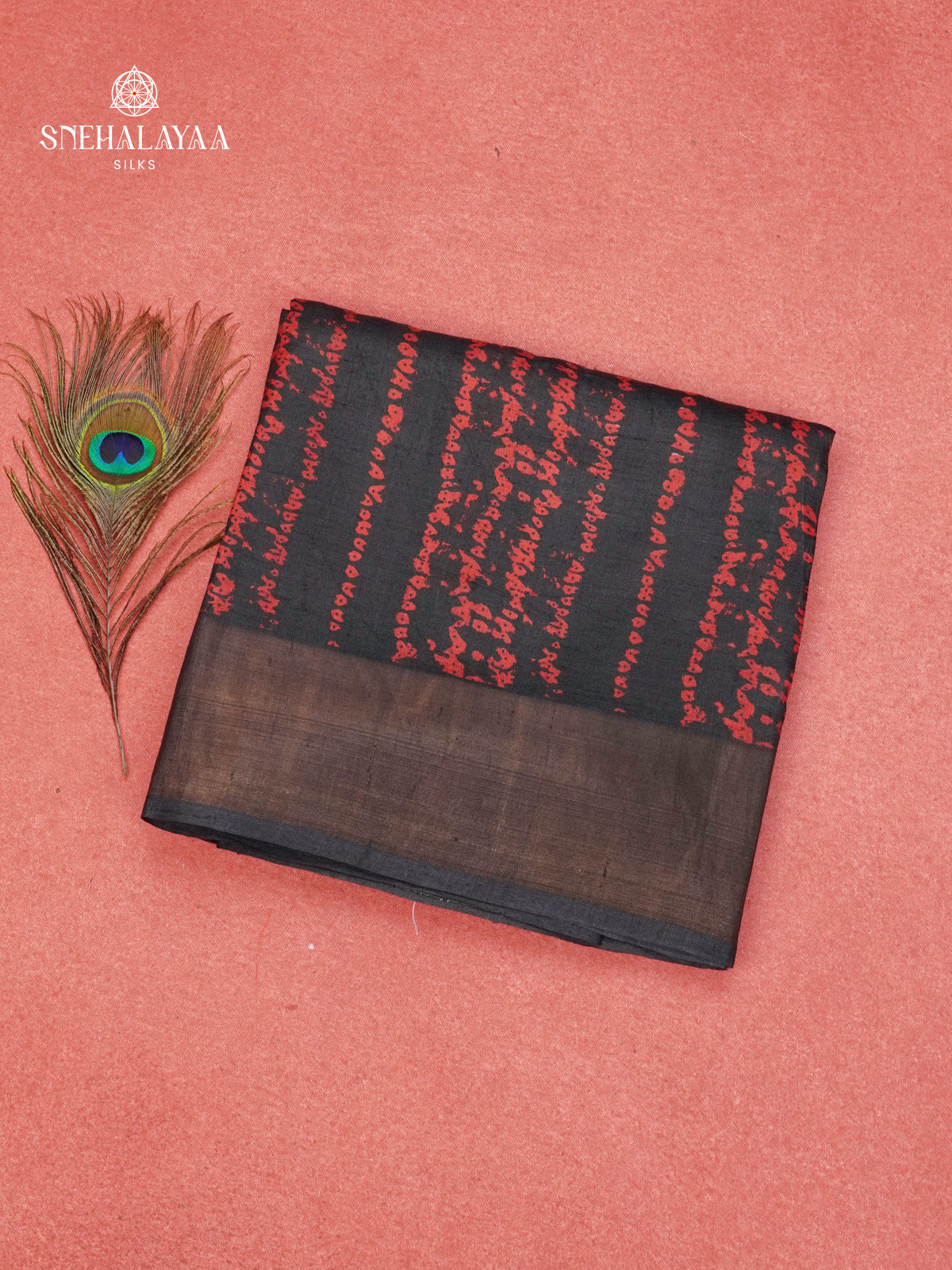Black Tussar Saree