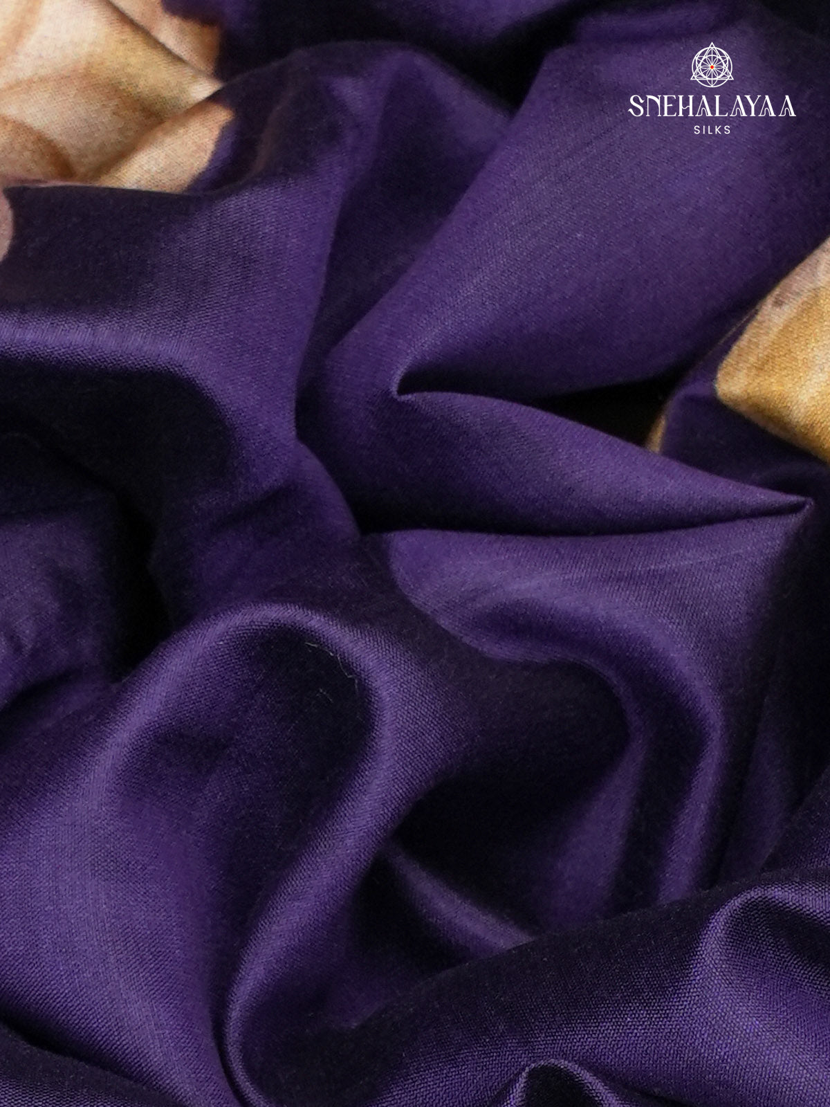 Purple Chiniya Silk Saree