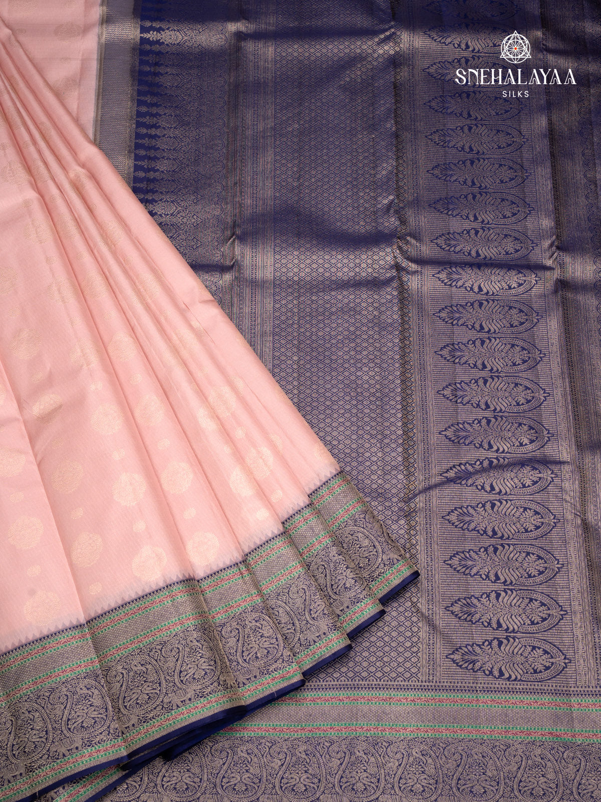 Blush Pink Kanjivaram Silk Saree