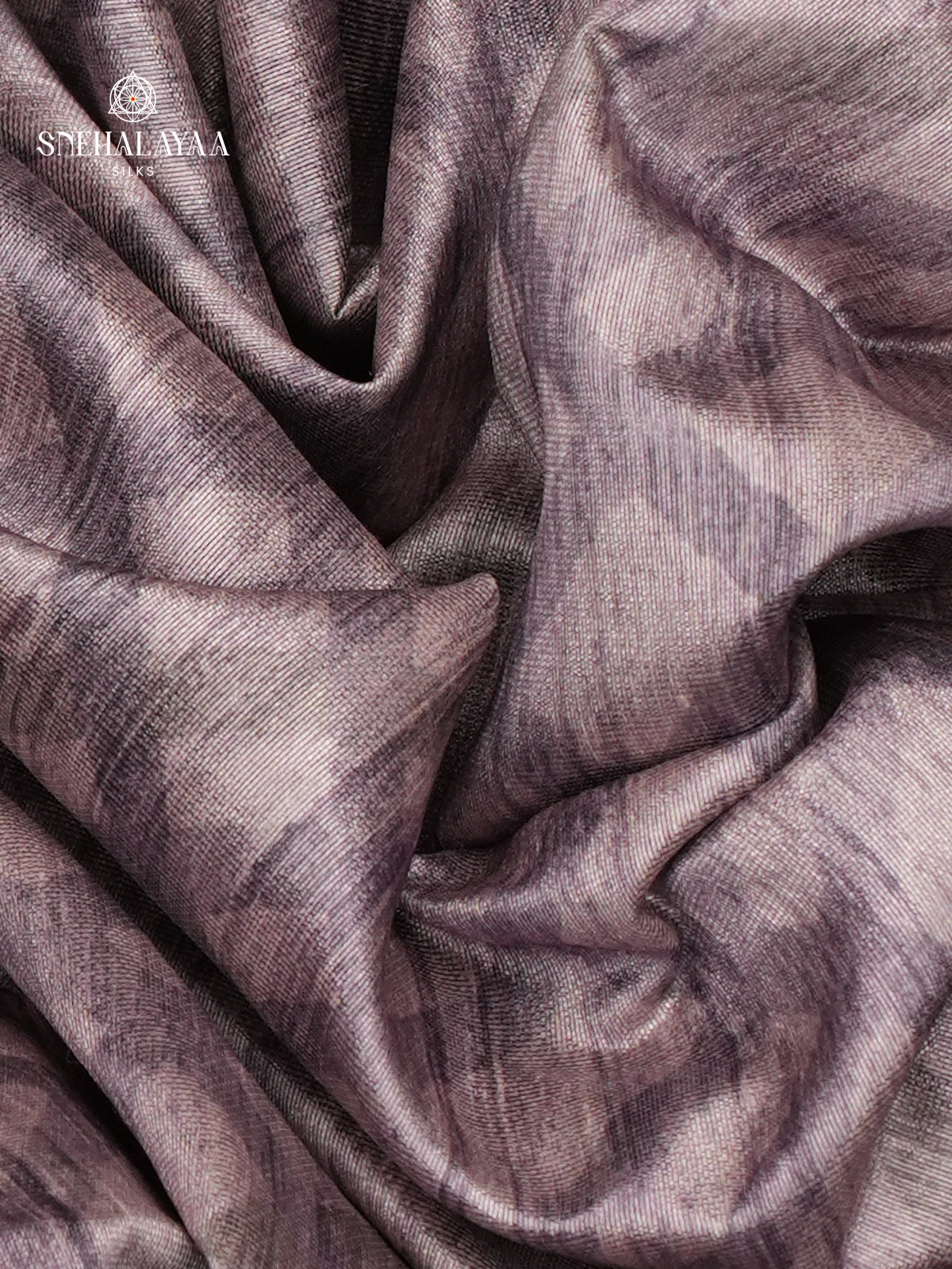 Grey Tussar Embroidery Saree