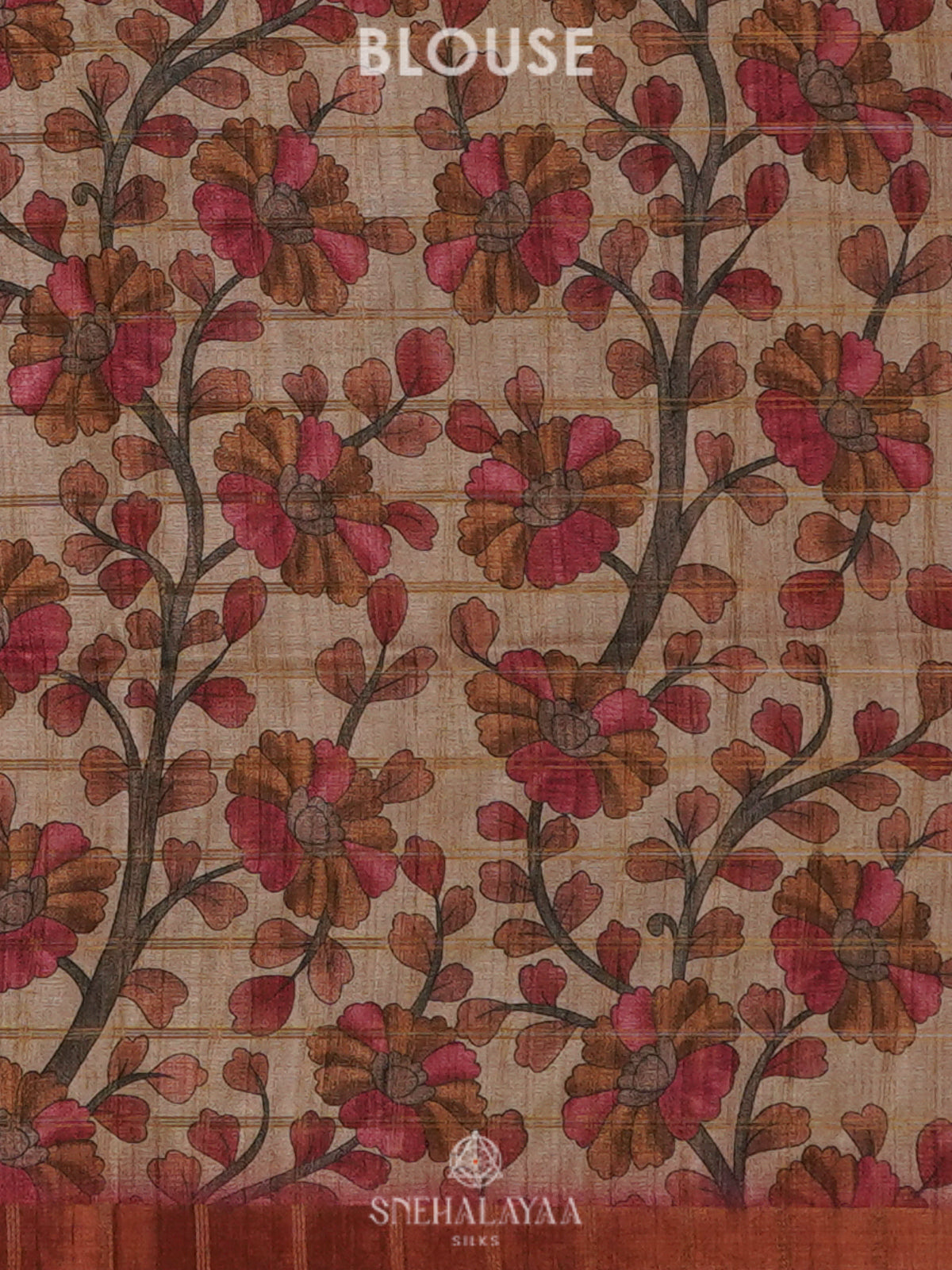 Magenta Tussar Saree