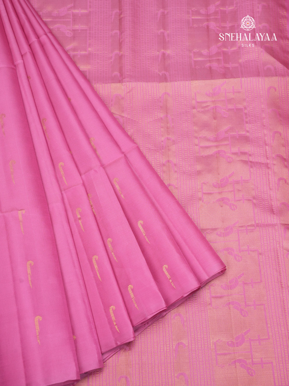 Pink Kanjivarm Soft Silk Saree