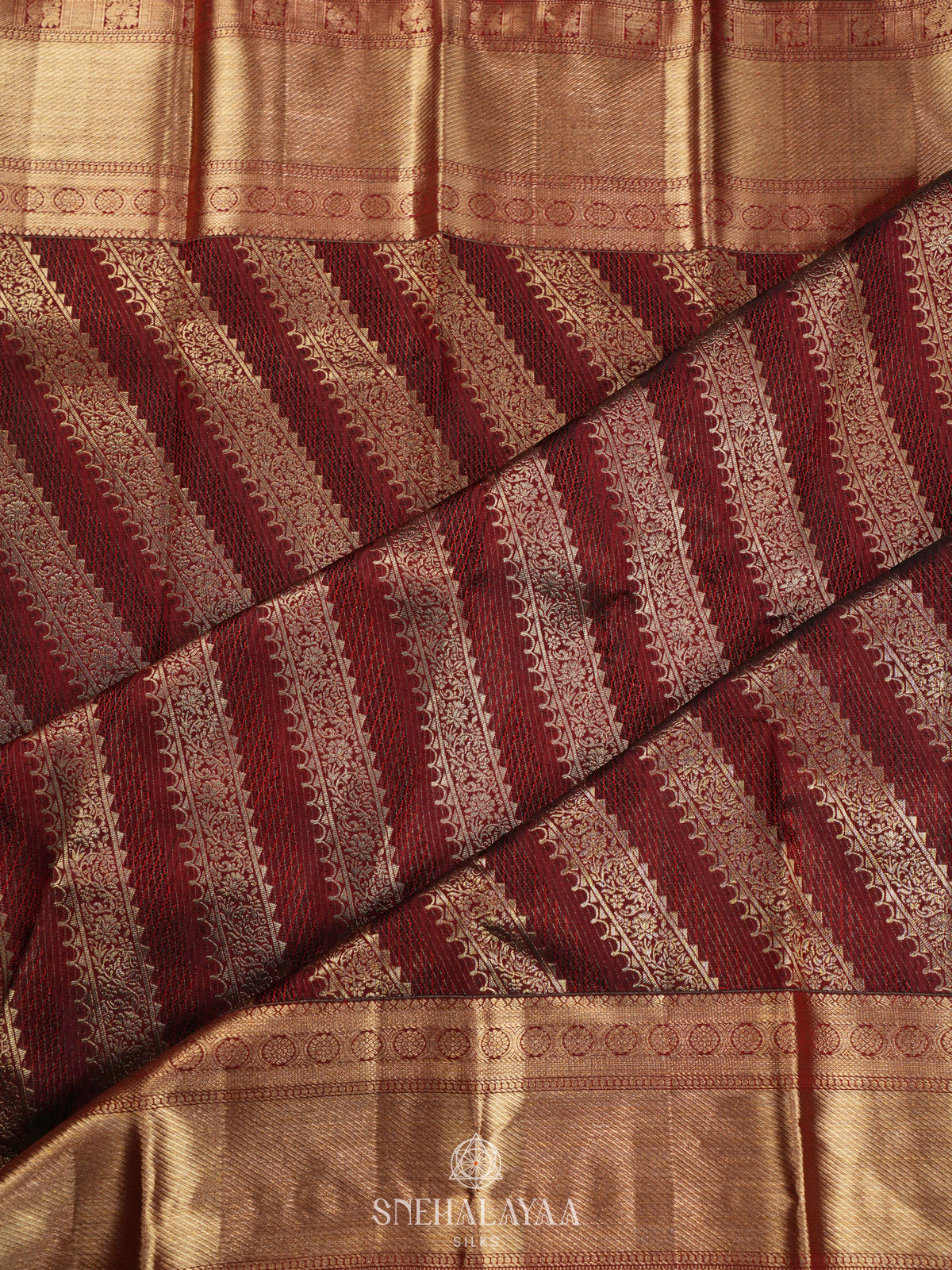 Maroon Kanjivaram Silk Saree