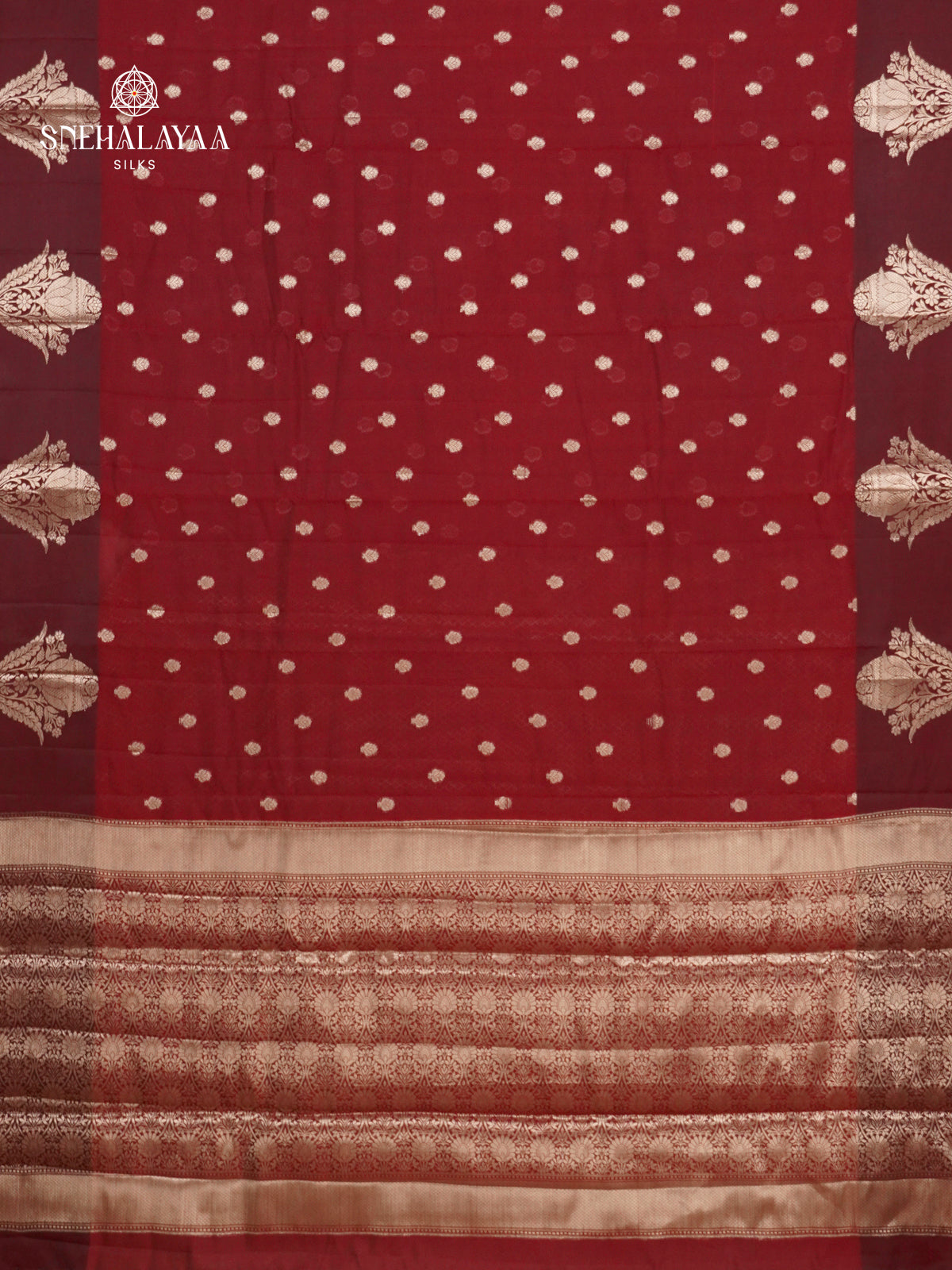 Maroon Banaras Silk Saree