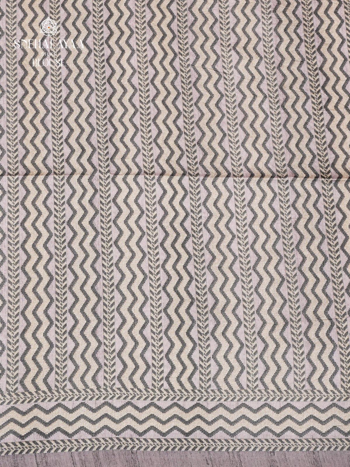 Grey Tussar Embroidery Saree