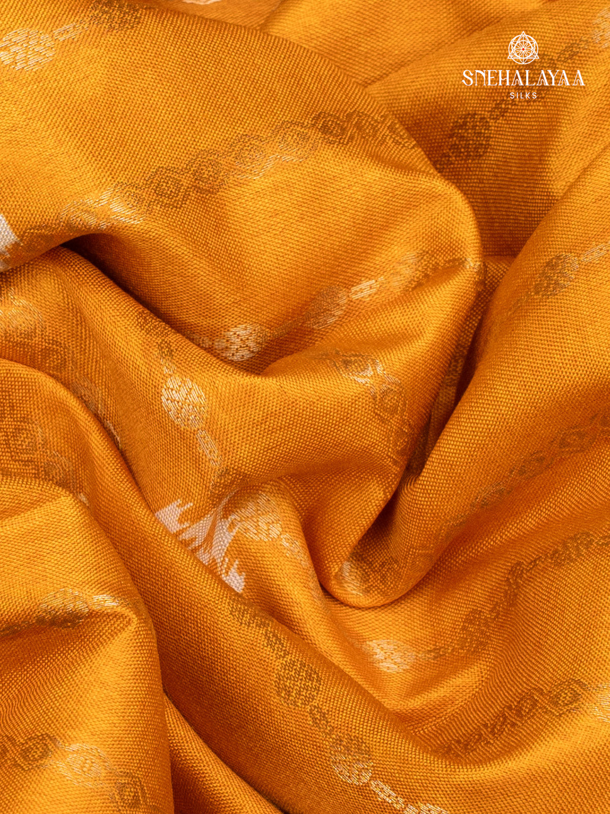 Mango Yellow Dola Silk Saree