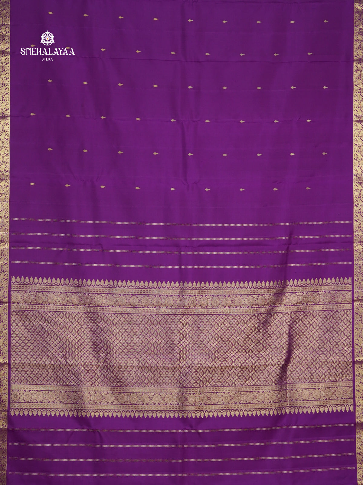 Violet Kancheevaram Silk Saree