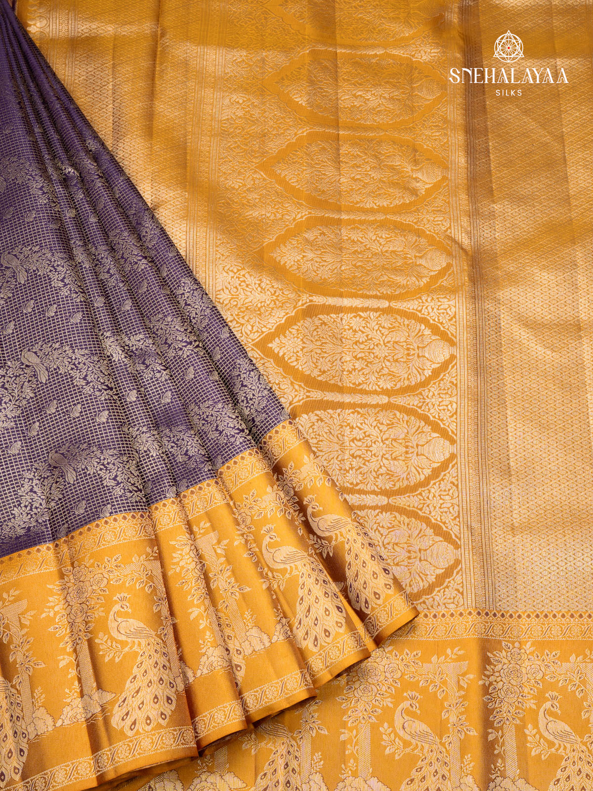 Purple Kanjivaram Silk Saree