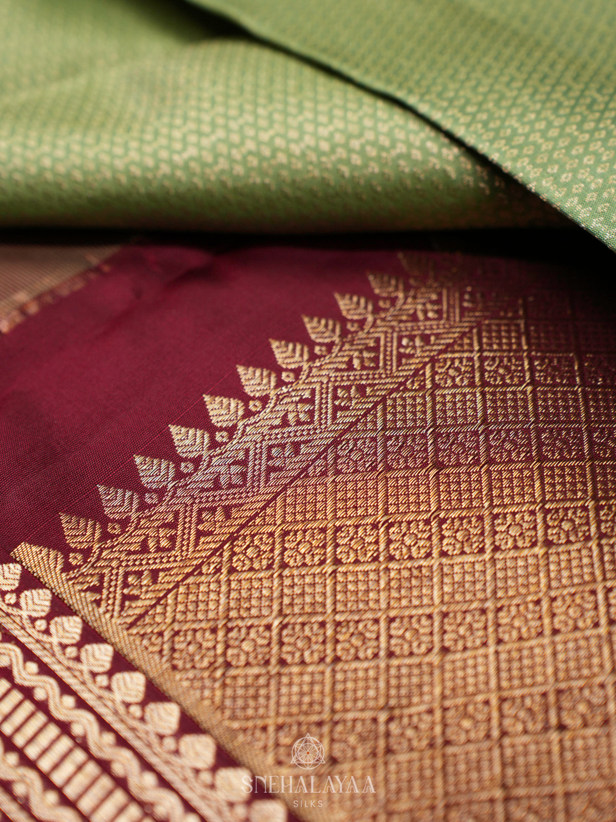Pista Green Kanjivaram Silk Saree
