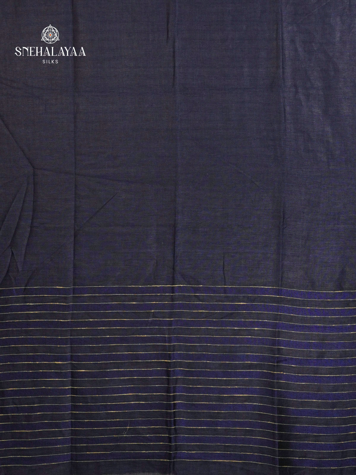 Navy Blue Linen Saree